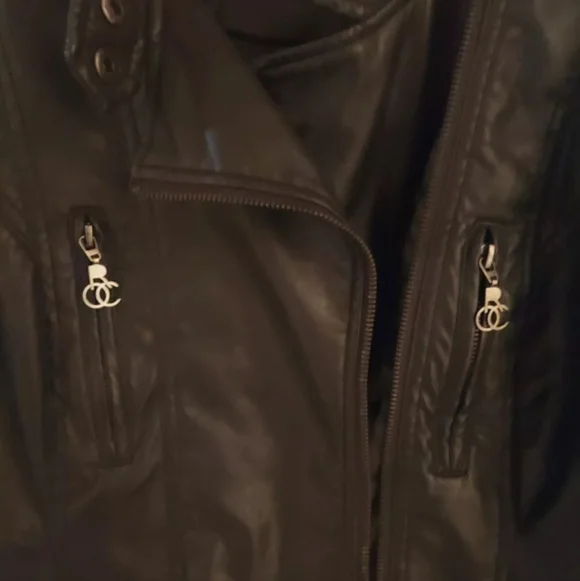 Vintage Womens Rocawear Faux Leather Jacket Coat Black Size L Early 2000’s - Picture 4 of 14